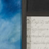 'Composizioni', mixed technique (plexiglass, faux leather, oil), cm 80 x 50 (private owner)